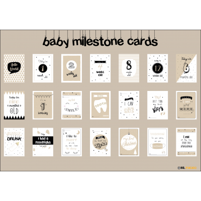 Baby milestone kaartenset (21-delig)